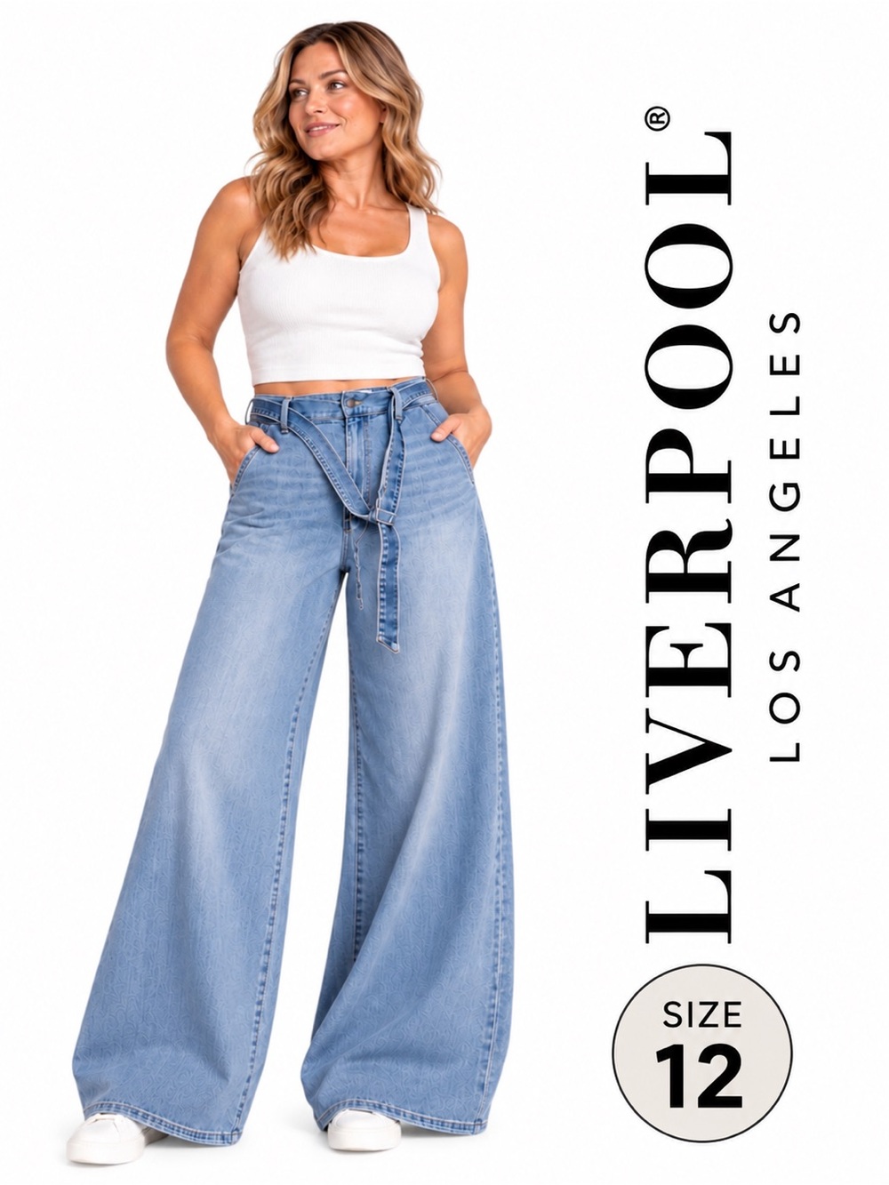 Liverpool Los Angeles “The Stride” Wide Leg Jeans – Size 12